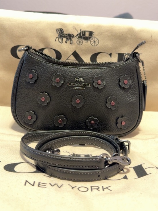 Coach Handbags - Mini Teri Crossbody with Floral Applique